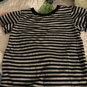 Black and gray striped shirt